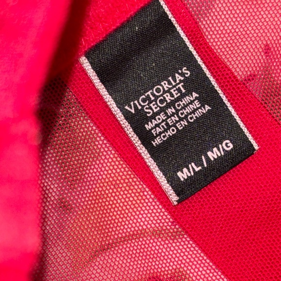 Victoria's Secret Red Lace Garter Belt Suspender Lingerie M/L EUC - Picture 3 of 10